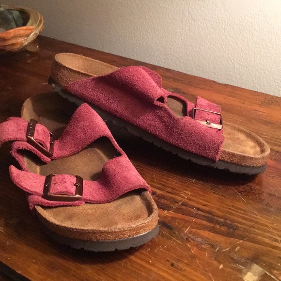 birkenstock sandals burgundy